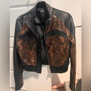 Brown and Black Snakeskin Jacket